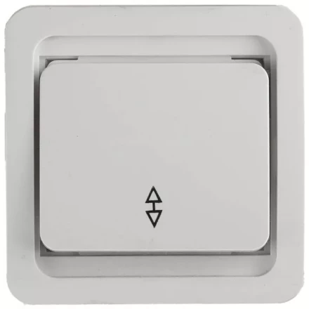 Выключатель СВЕТОЗАР &quot;ГАММА&quot; проходной одноклавишный, без подсветки, цвет белый, 10А/~250В SV-54137-W купить в Перми