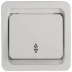 Выключатель СВЕТОЗАР &quot;ГАММА&quot; проходной одноклавишный, без подсветки, цвет белый, 10А/~250В SV-54137-W купить в Перми