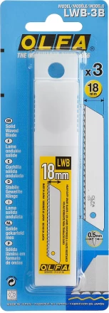 Лезвие OLFA, сегментированноеб серрейторная заточка18 мм OL-LWB-3B купить в Перми