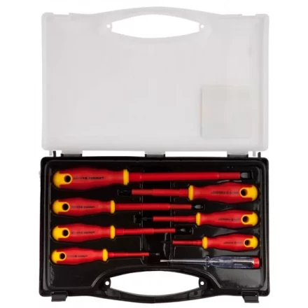 Набор STAYER &quot;PROFI&quot; &quot;ELECTRO&quot;: Отвертки диэлектрические, тестер, 100-250В, Cr-V, 8шт 25145-H8_z01 купить в Перми