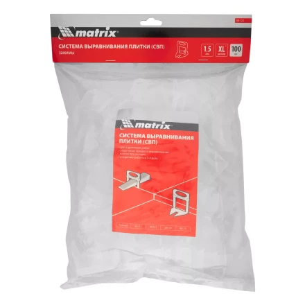 Зажим для системы выравнивания плитки СВП Ворота XL, 100 шт. в пакете Matrix 88122 купить в Перми