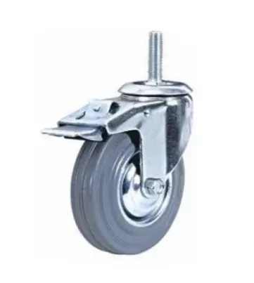 Колесо поворотное резина SCtb 63 160 мм с болтом и тормозом 1024433 купить в Перми