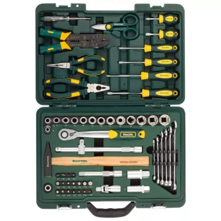 Набор KRAFTOOL &quot;INDUSTRIE&quot; Слесарно-монтажный инструмент, 59 предметов 27977-H59 купить в Перми
