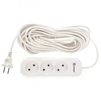 Удлинитель бытовой серия EU, без заземления, 10м, 3 роз., 6А Stern 95729 купить в Перми
