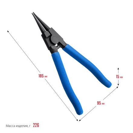 ЗУБР 180 мм, прямые губки, внешний съемник стопорных колец, Профессионал (22821-3) купить в Перми
