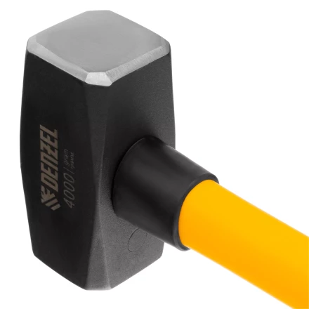 Кувалда 4000 г, кованая, фибергласовая  рукоятка c TPR покрытием, 880 мм Denzel 11023 купить в Перми