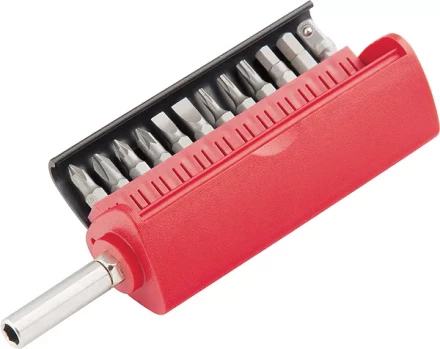 Набор бит, сталь S2, 12 шт, встроенный магнитный адаптер, в пласт. боксе  MATRIX MASTER 11314 купить в Перми