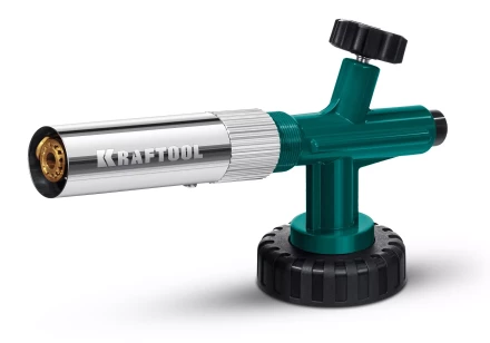 KG-1000 цельнометаллическая газовая горелка с пъезоподжигом, на баллон с цанговым соединением, 1450°C 55514 купить в Перми