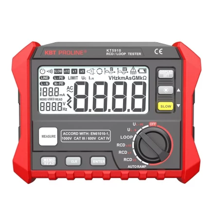 Тестер параметров УЗО и петли фаза-ноль цифровой КВТ KT 5910 (87241) купить в Перми