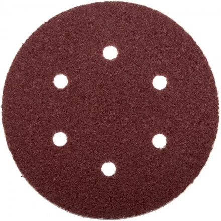 Круг шлифовальный ЗУБР &quot;МАСТЕР&quot; универсальный, из абразивной бумаги на велкро основе, 6 отверстий, Р60, 150мм, 5шт 35566-150-060 купить в Перми