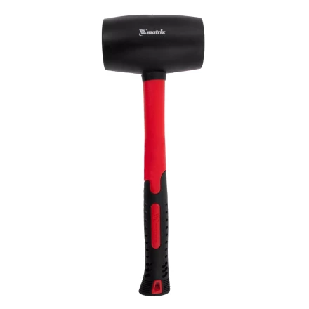Киянка резиновая, 910 г, черная резина, фибергласовая рукоятка// Matrix 11194 купить в Перми