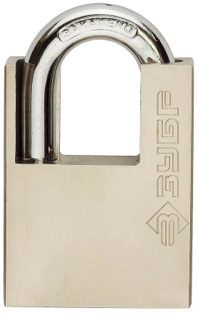 Замок навесной ЗУБР &quot;серия 223&quot; с защитой дужки, 50мм 4-37223-50 купить в Перми