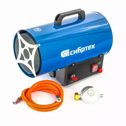 Газовая тепловая пушка СТГ-15, 15 кВт, 500 м3/ч, пропан-бутан Сибртех 96452 купить в Перми