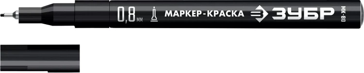 ЗУБР МК-80 черный, 0.8 мм маркер-краска (06324-2) купить в Перми
