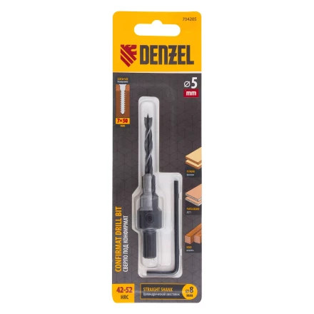 Сверло-зенкер под конфирмат, 5 мм, Denzel 704205 купить в Перми