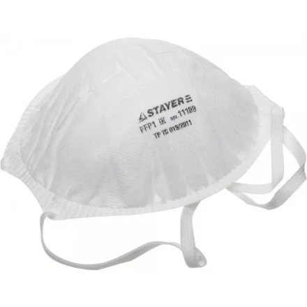 Полумаска фильтрующая STAYER &quot;PROFI&quot; коническая многослойная, класс защиты FFP1 11109 купить в Перми