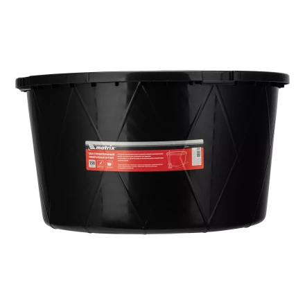 Таз строительный круглый универсальный Matrix 81474, 150л, ударопрочный, с ребрами жесткости купить в Перми