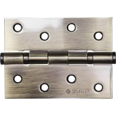 Петля универсальная ЗУБР &quot;ЭКСПЕРТ&quot;, 2 подшипника, цвет ст. латунь (AB), с крепежом, 100х75х2,5мм, 2 шт 37601-100-5 купить в Перми