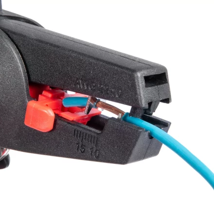 Автоматический торцевой стриппер КВТ WS-16 для снятия изоляции с проводов 0.5–6.0 мм с функцией резки (90987) купить в Перми