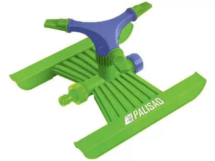 Разбрызгиватель пласт. вращ. с 3 лоп. штуц D 3/4&quot; с  подст. S поля. 180 кв. м D 15 м  PALISAD 65409 купить в Перми