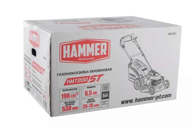 Газонокосилка бензиновая самоходная HAMMER KMT200ST купить в Перми