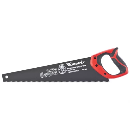 Ножовка по дереву&quot;BLACK SERIES&quot;,550 мм,7-8 TPI,зуб-3D,каленный зуб,тефлоновое покрытие полотна MTX 235799 купить в Перми