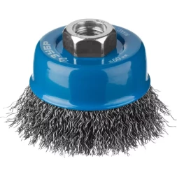 ЗУБР "ПРОФЕССИОНАЛ". Щетка чашечная для УШМ, витая стальная проволока 0,3мм, 60ммхМ14 35261-060_z02