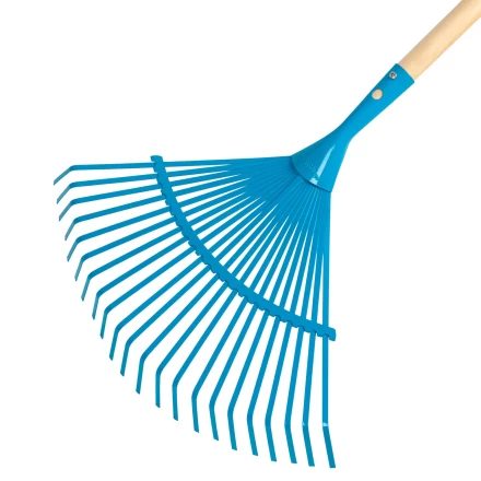 Грабли веерные стальные Palisad, 430 х 1550 мм, 22 плоских зуба, лакированный черенок, Luxe, 617885 купить в Перми