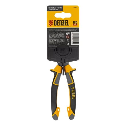 Бокорезы 180 мм Denzel 17785, усиленные, трехкомпонентные рукоятки купить в Перми