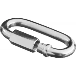 Карабин ЗУБР "МАСТЕР" винтовой с муфтой, оцинкованный, 4мм, 1 шт 304536-04