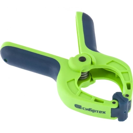Струбцина клещеобразная 1-1/4 пластиковый корпус двухкомпонентные рукоятки усиленная пружина 33 мм Сибртех 20782 купить в Перми