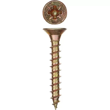 Шурупы ЗУБР &quot;МАСТЕР&quot; по дереву желтопассивированные, 6.0x40мм, 16шт 300396-60-040 купить в Перми