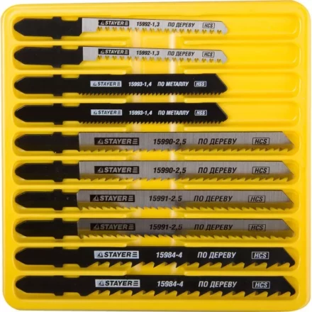 Набор STAYER &quot;PROFI&quot; Пилки &quot;МАСТЕР №2&quot; для эл/лобзика, по дереву и металлу, EU-хвост., 10шт 15981-H10-2 купить в Перми