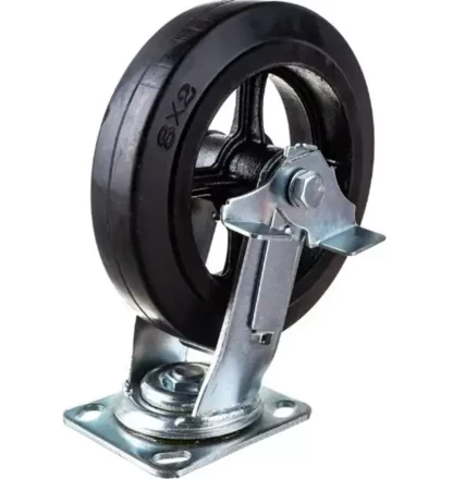 Колесо большегрузное поворотное SCdb 80 200 мм обрезиненное с тормозом РФ 1030005 купить в Перми