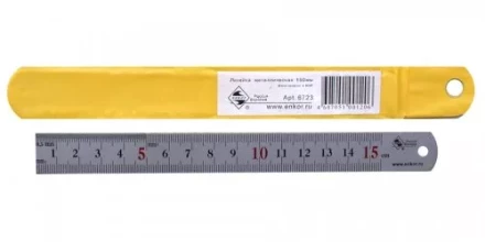 Линейка металлическая 150мм матовая Энкор 6723 купить в Перми