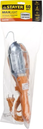 Светильник переносной с выключателем, 5м, 60 Вт/220 В, STAYER 56061 купить в Перми