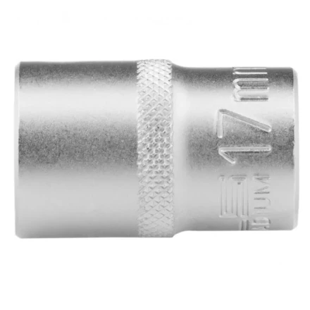 Головка торцевая 17 мм двенадцатигранная CrV под квадрат 1/2 хромированная Stels 13662 купить в Перми