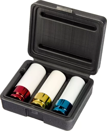 Набор ударных головок, удлиненн.,1/2&#039;&#039;, 6-ти гранн., CrMo, 3 шт. 17мм, 19мм, 21мм Gross 13513 купить в Перми