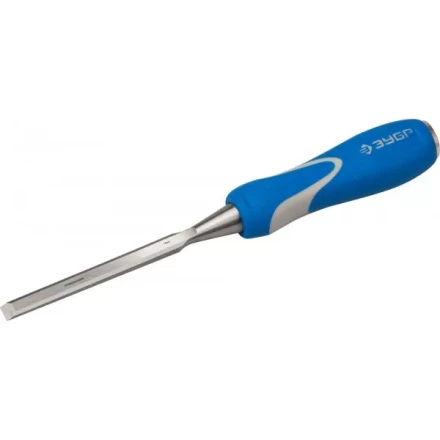 Стамеска ЗУБР &quot;ЭКСПЕРТ&quot; с ударопрочной двухкомпонетной ручкой и стальным затыльником для ударных работ, 10мм 18097-10 купить в Перми