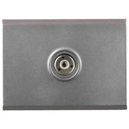 Розетка СВЕТОЗАР &quot;ЭФФЕКТ&quot; телевизионная, без вставки и рамки, цвет светло-серый металлик SV-54415-SM купить в Перми