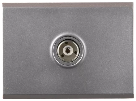 Розетка СВЕТОЗАР &quot;ЭФФЕКТ&quot; телевизионная, без вставки и рамки, цвет светло-серый металлик SV-54415-SM купить в Перми