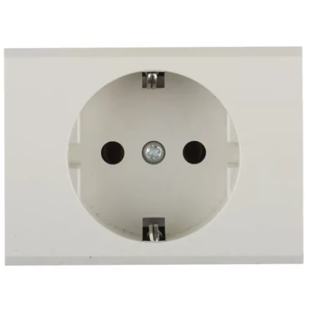 Розетка СВЕТОЗАР &quot;ЭФФЕКТ&quot; с заземлением, одинарная, без вставки и рамки, цвет бежевый, 16А/~250В SV-54400-B купить в Перми