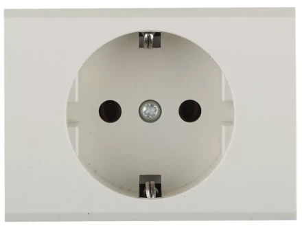 Розетка СВЕТОЗАР &quot;ЭФФЕКТ&quot; с заземлением, одинарная, без вставки и рамки, цвет бежевый, 16А/~250В SV-54400-B купить в Перми