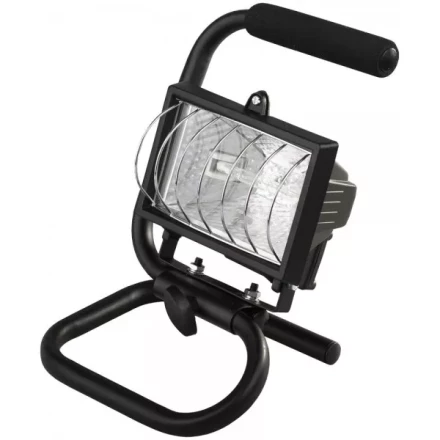 Прожектор галогеновый СВЕТОЗАР переносной с подставкой, цвет черный, 150Вт SV-57121-B купить в Перми