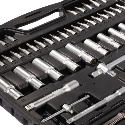 Набор автоинструмента КВТ НАИ-09/150 1/2&quot;, 1/4&quot;, 3/8&quot;, 150 предметов (92315) купить в Перми