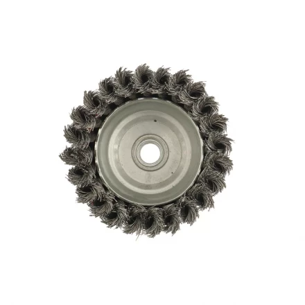 Щетка для УШМ, 100 мм, М14, &quot;чашка&quot;, крученая проволока 0,35 мм  MTX 74615 купить в Перми