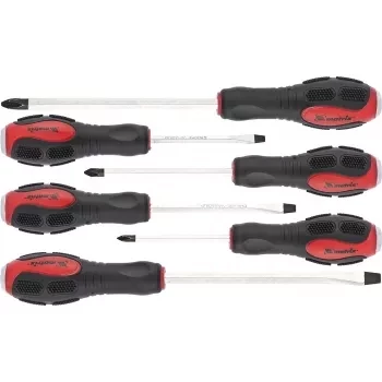 Набор ударных отверток 6 штут PH1x75, PH2x100, PH3x150, SL5x75, SL6x100, SL8x150 CrV Matrix 19120 купить в Перми