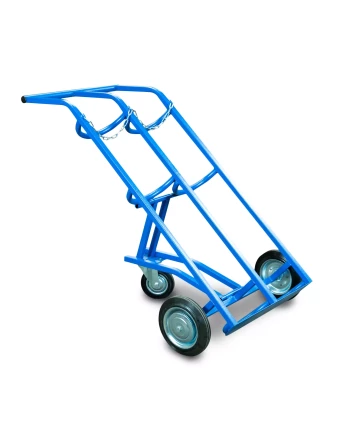 Тележка для газовых баллонов TOR ГБ-2, 2 баллона (250 литые колеса + 160 поворотное) 1012419 купить в Перми