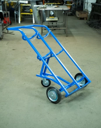 Тележка для газовых баллонов TOR ГБ-2, 2 баллона (250 литые колеса + 160 поворотное) 1012419 купить в Перми