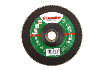 Круг Лепестковый Торцевой (КЛТ) HAMMER КЛТ 1 Ф180х22 Р40 213-013 купить в Перми